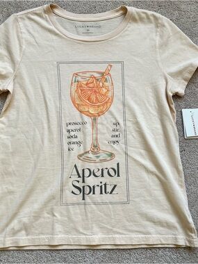 New Lucky Brand Cream Tee XS